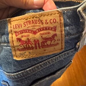 Levi's womens 501 Classic Blue Straight Jeans
